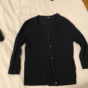 JIL SANDER NAVY - BLACK CARDIGAN